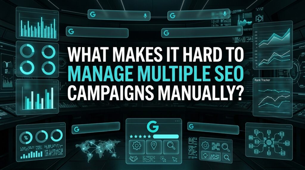 What makes it hard to manage multiple SEO campaigns manually?