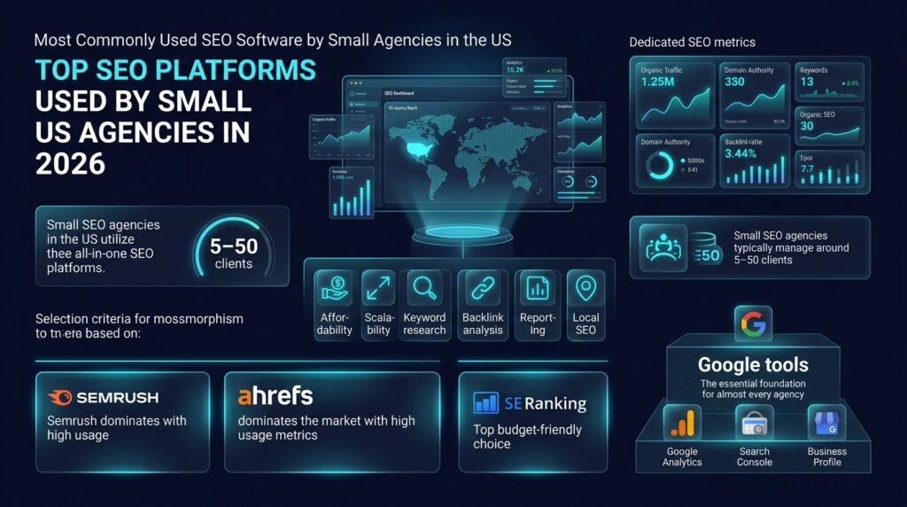 Most Commonly Used SEO Software by Small Agencies in the US